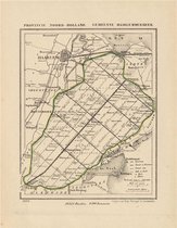 Historische kaart, plattegrond van gemeente Haarlemmermeer in Noord Holland uit 1867 door Kuyper van Kaartcadeau.com