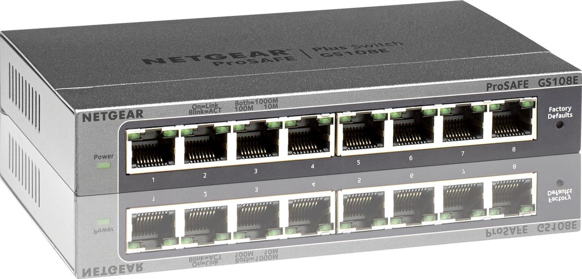 NETGEAR ProSAFE GS108E - Netwerk Switch - Smart Managed - 8 Poorten - Netgear