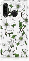 Huawei P30 Lite Standcase Hoesje Design Dogwood Flowers