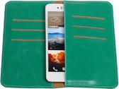 Groen Pull-up Large Pu portemonnee wallet voor HTC Desire 700