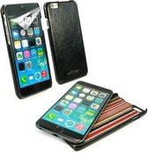 Alston Craig Slim-Shell Klassiek Origineel Leren Hoesje Voor  Apple iPhone 6/6s - Zwart