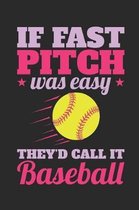 If Fast Pitch Was Easy They'd Call It Baseball