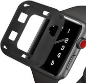 Hoesje geschikt voor Apple Watch Series 4 (40mm) - Siliconen TPU Gel Case van iCall - Zwart