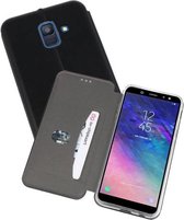 Slim Folio Case - Book Case Telefoonhoesje - Folio Flip Hoesje - Geschikt voor Samsung Galaxy A6 2018 - Zwart