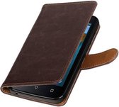 Mobieletelefoonhoesje.nl - Huawei Y5 / Y560 Hoesje Zakelijke Bookstyle Mocca