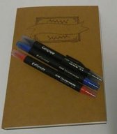 Handlettering oefenboek A5 + 3 kalligrafiepennen