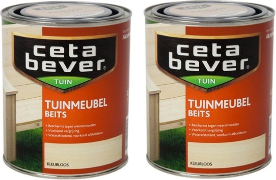 Cetabever Tuinmeubelbeits - steigerhout-set á 2 stuks - Kleurloos 750 ml bol.com