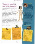Pagina over beha's met tekst en illustraties van een pop en een meisje met een röntgenfoto.