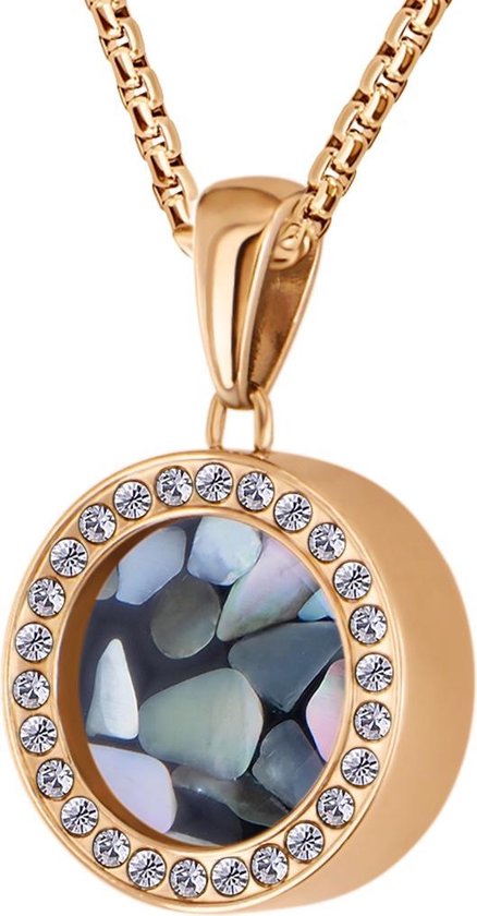 Quiges Mini Pièce En Acier Inoxydable Avec Coquillage Bleu | Bijoux Échangeables DIY