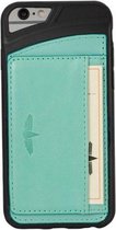 GALATA® Echte Lederen Slim-stand TPU back cover voor iPhone 6 / 6S turquoise