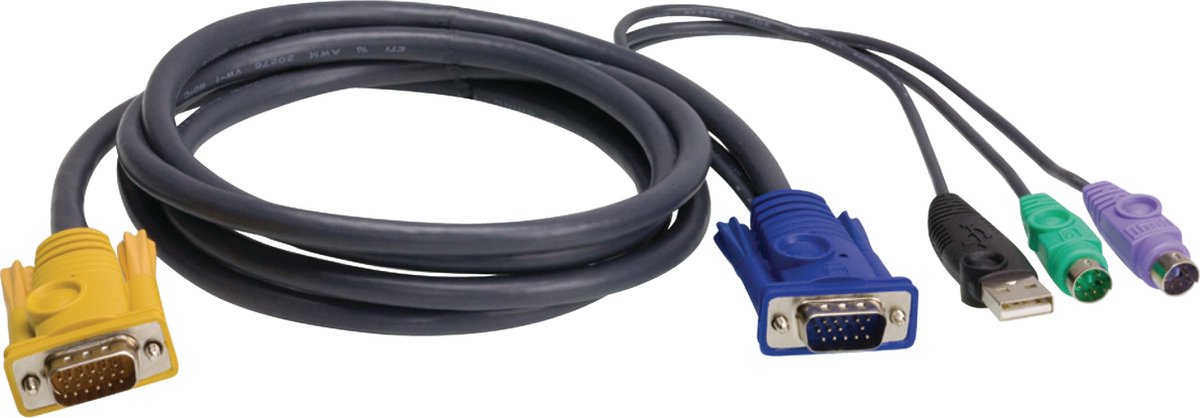 Image of ATEN 2L-5303UP PS/2 VGA aansluitkabel, zwart, 3 m