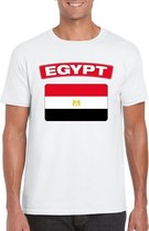 T-shirt met Egyptische vlag wit heren S