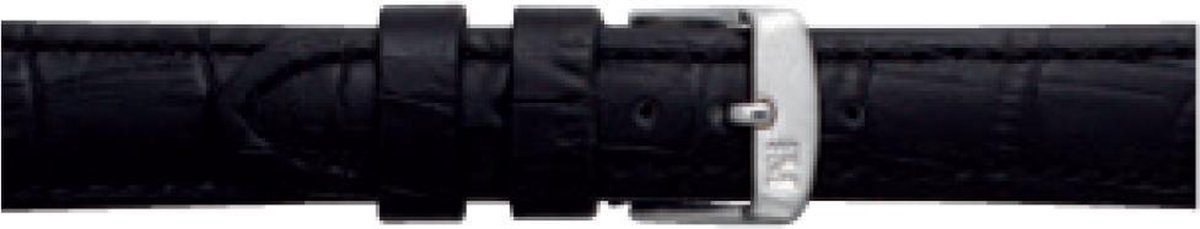Morellato horlogeband Botero U2226480019CR24 - PMU019BOTERO24 Croco leder Zwart 24mm + standaard stiksel