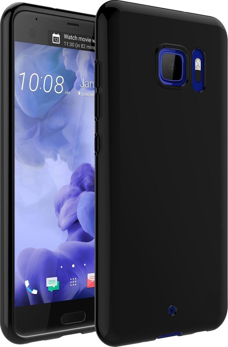 Zwart TPU Siliconen case hoesje voor HTC U Ultra