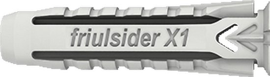Universeelplug, Friulsider FM X1, Nylon, 6,0 x 30 mm, Per 100 stuks. - Friulsider