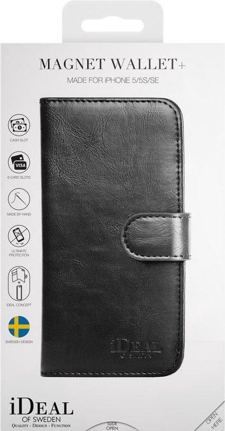 iPhone 5/5s/SE Black & Tablethoesjes Telefoonhoesjes Ideal of Sweden Heren Accessoires Telefoon Magnet Wallet 