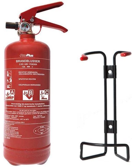 Brandblusser 2kg ABC manometer