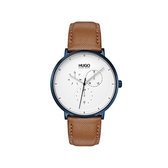 Hugo Guide 1530008 Horloge - Leer - Bruin - Ø 40 mm
