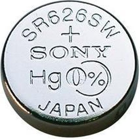 100 Stuks - Sony SR626SW (377 / 376) AG4 Zilveroxide batterij bol.com