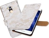 BestCases.nl Huawei Honor 6A Lace booktype hoesje Wit