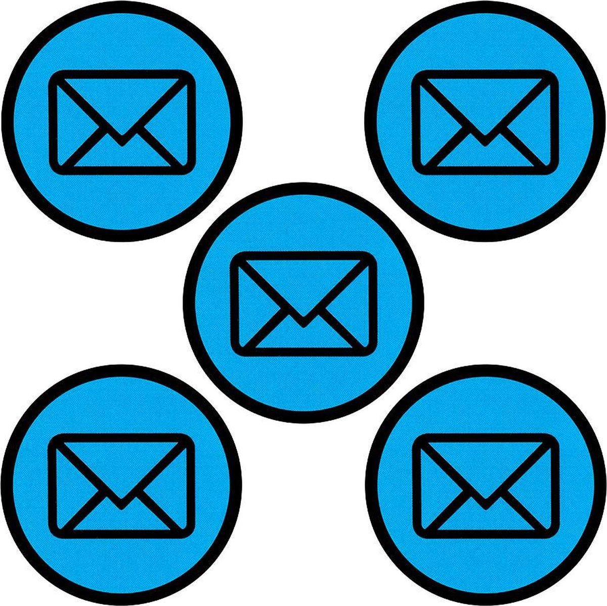 5 Whiteboard Magneten Mail Post Envelop - 5 cm