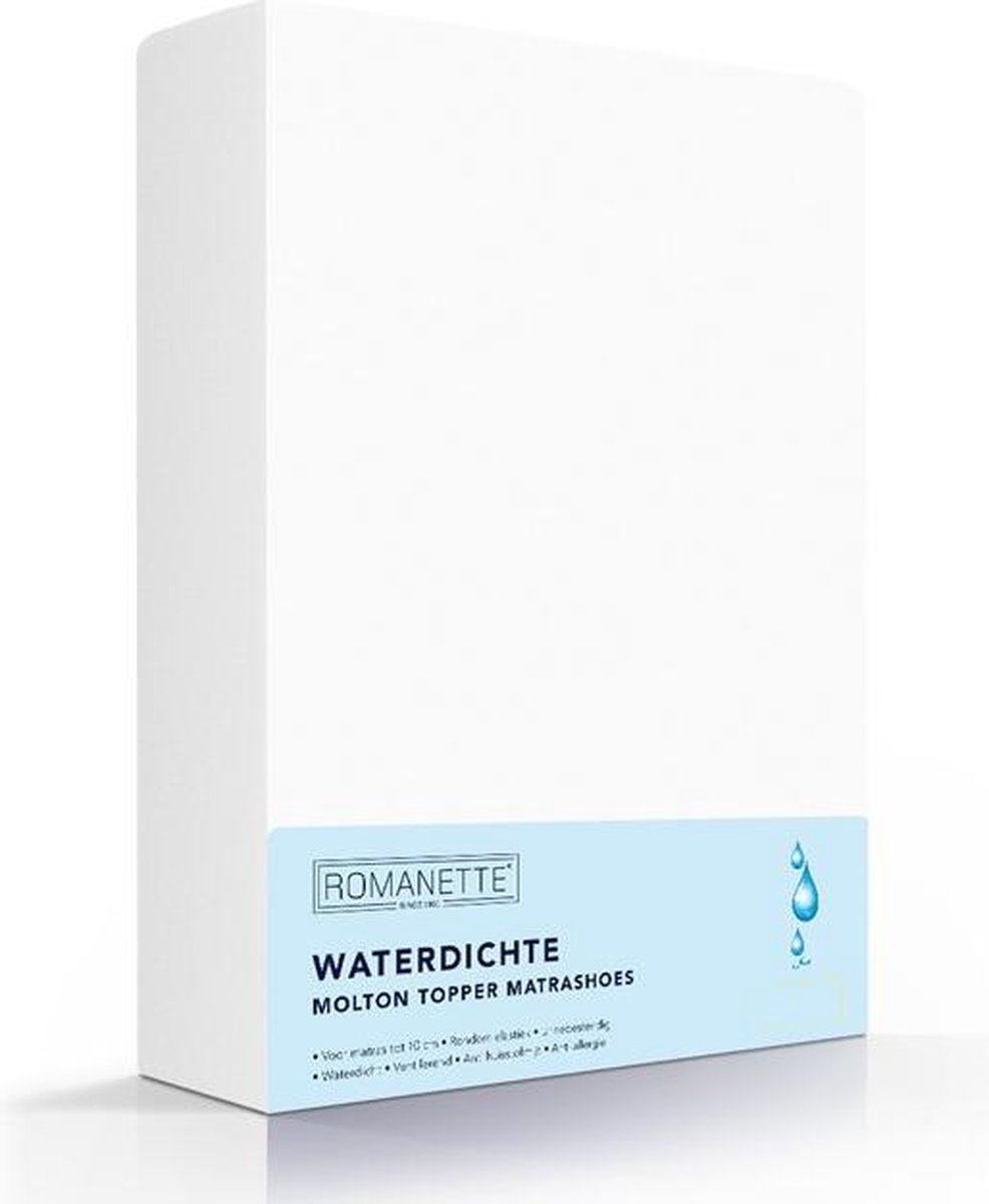 Hoogwaardige Ademende Topper Molton Hoeslaken Met PU Laag | 120x200 | Watervast | Uitstekende Bescherming