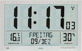 AMS F5888 - Wandklok - Tafelklok - Digitaal - Kunststof - Radiogestuurde tijdsaanduiding - LCD - Grijs