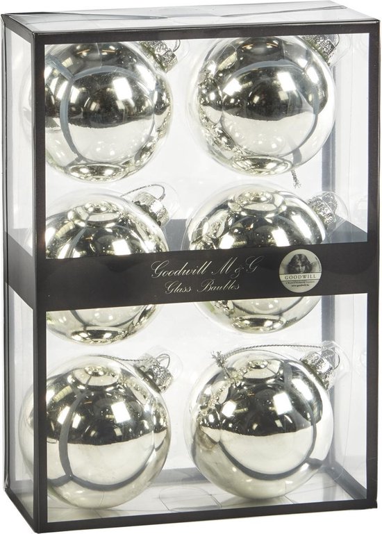 GOODWILL KERST DECORATIE GLAZEN UNICOLOUR KERSTBALLEN IN DOOS 7CM