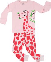 Elowel Meisjes Giraf Pyjama set 100% katoen (maat 6-12 maanden)