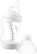 Difrax Anti-Colic S-babyfles Wide - 200 ml - Wit