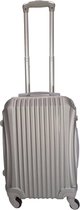 Handbagage koffer 55cm 4 wielen trolley - Zilver