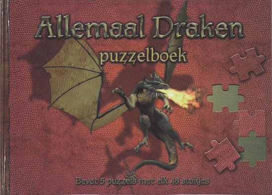 Cover van het boek 'Allemaal draken puzzelboek' van J.M. Artworks