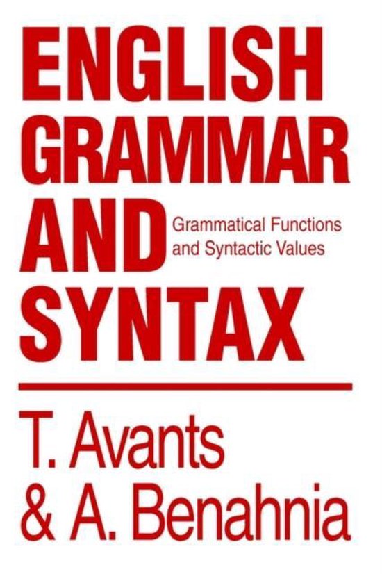 English Grammar and Syntax - cover