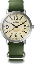 Bussora RetroPilot Classico Verde Militare - Horloge - Mannen - Leer - Groen - Ø 44 mm