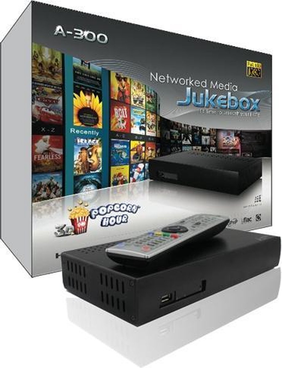 Popcorn Hour A300 Mediaspeler Zwart