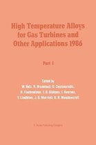 High Temperature Alloys for Gas Turbines and Other Applications 1986