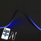 10 meter Neon LED flex Midi recht - complete set Blauw