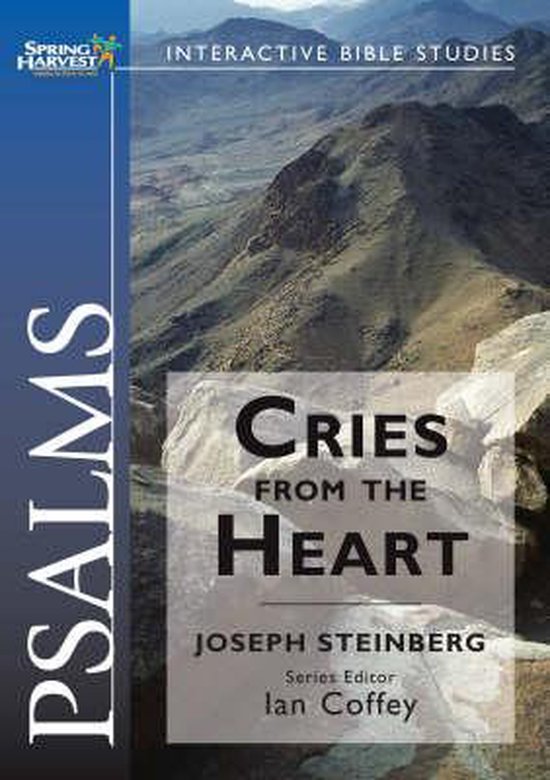 Boekomslag met de titel 'Psalms: Cries From The Heart' en een berglandschap.