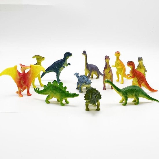 Het begin Uitrusting Negende Dinosaurussen set 12 stuks Dieren Dino - let op klein formaat | bol.com