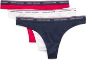 Tommy Hilfiger - Dames - 3-Pack Thong Stings  - Rood - L