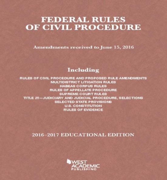 Federal Rules of Civil Procedure 9781634607445 A. Spencer Boeken