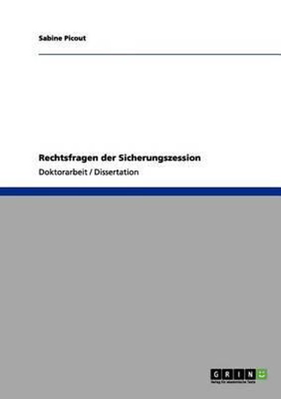 Rechtsfragen der Sicherungszession - cover