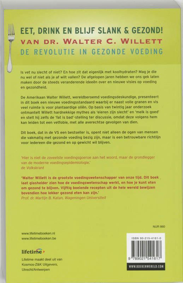 Eet, Drink En Blijf Slank & Gezond ! - back cover