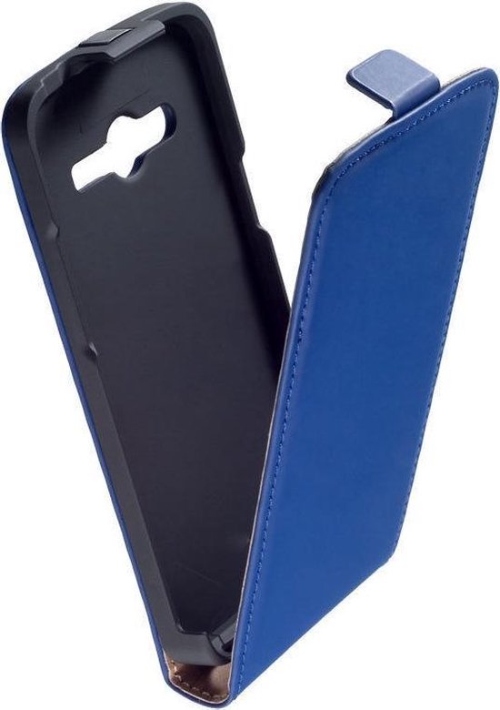 LELYCASE Blauw Lederen Flip Case Cover Hoesje Samsung Galaxy Core LTE  G386F? | bol.com