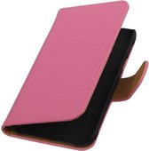 Mobieletelefoonhoesje.nl - Effen Bookstyle Hoesje voor Samsung Galaxy J1 Ace Roze