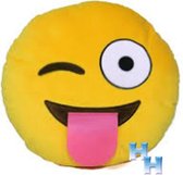 Emoji - Emoticon - Smiley - Knuffel -kussen "crazy"