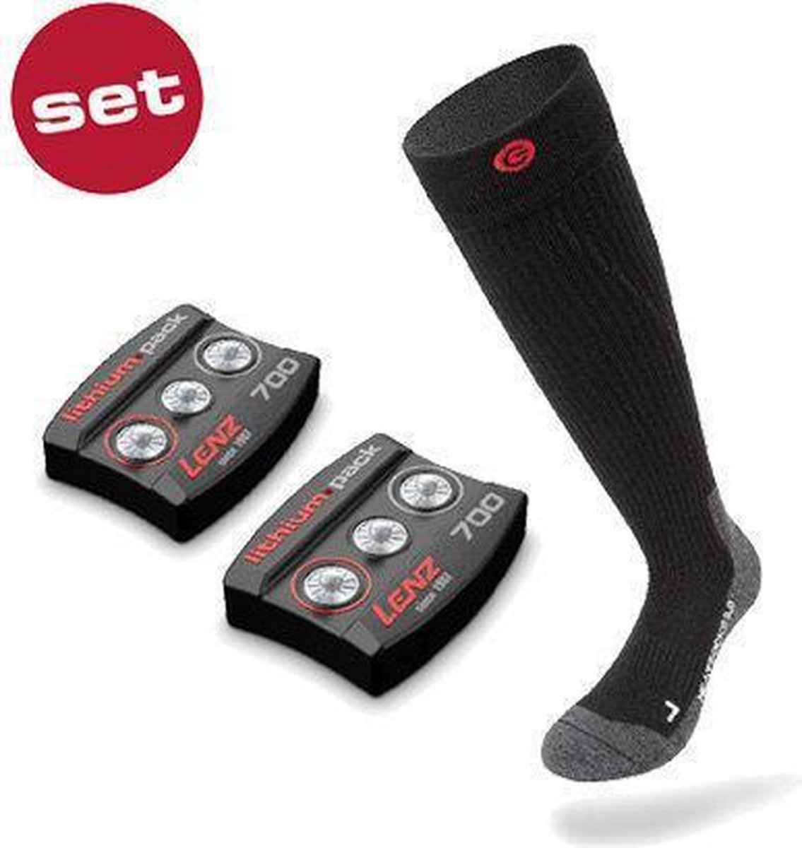 Lenz Lithium pack 700 + Lenz Heated Sock 3.0 3538 Zwart