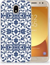 Geschikt voor Samsung Galaxy J5 2017 Uniek TPU Hoesje Flower Blue