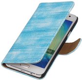 Etui Portefeuille Bookstyle pour Samsung Galaxy A3 Mini Snake Blauw - Housse Etui