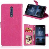 Nokia 8 portemonnee hoesje - Roze